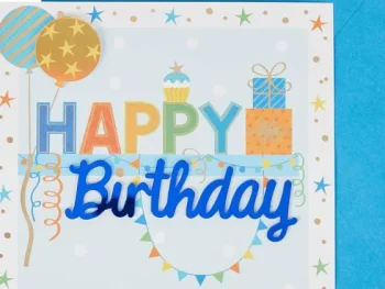 New Office Essentials Wenskaart Met Glitters Meerkleurig