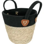 Discount Merk Zeegras Mand Met Hengsels Wit,Zwart